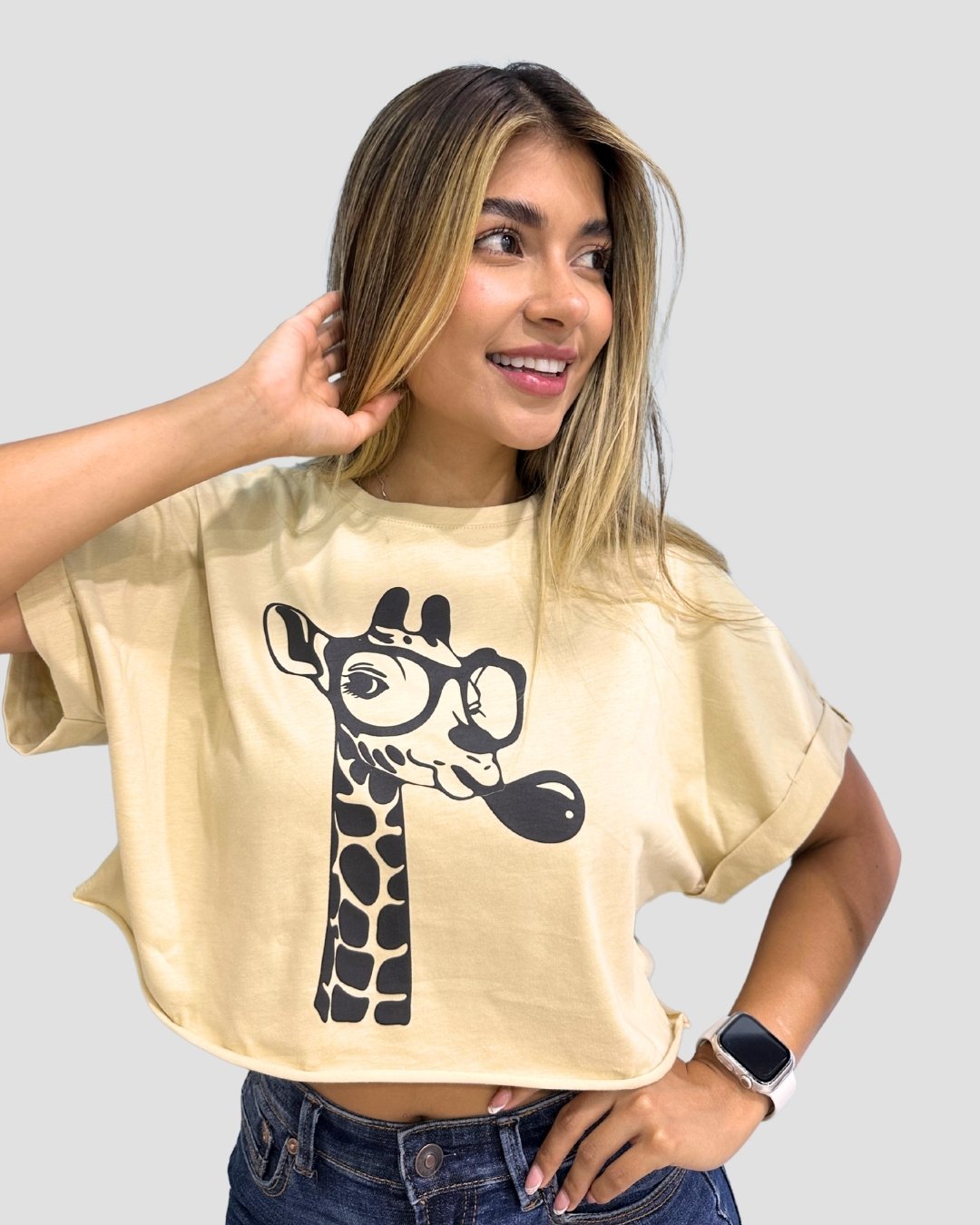 Camiseta Corta Jirafa - Mozzaar Camiseta Corta Jirafa
