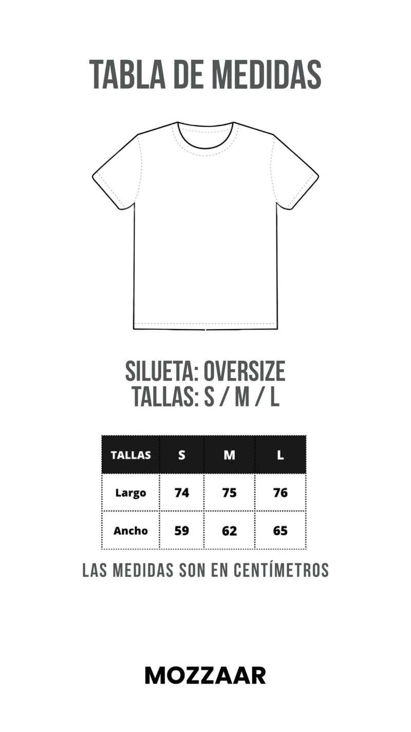 Guía de tallas silueta oversize