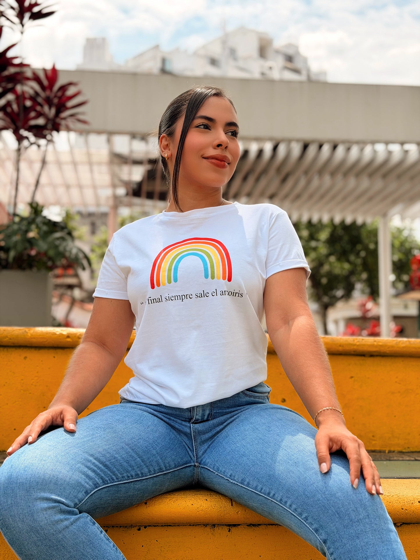 Camiseta regular fit - arcoiris