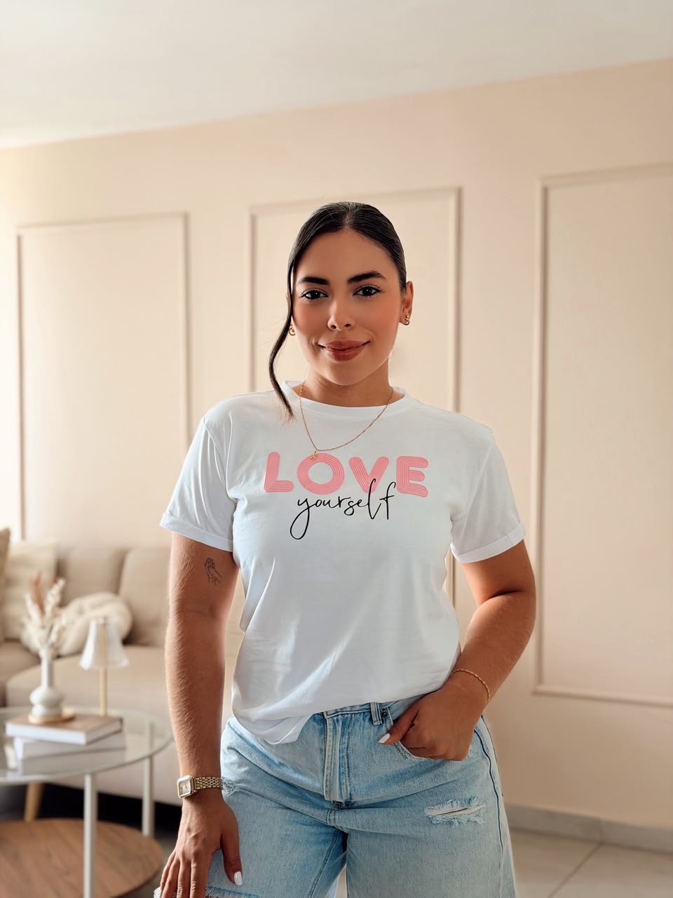 Camiseta regular fit - Love Yourself
