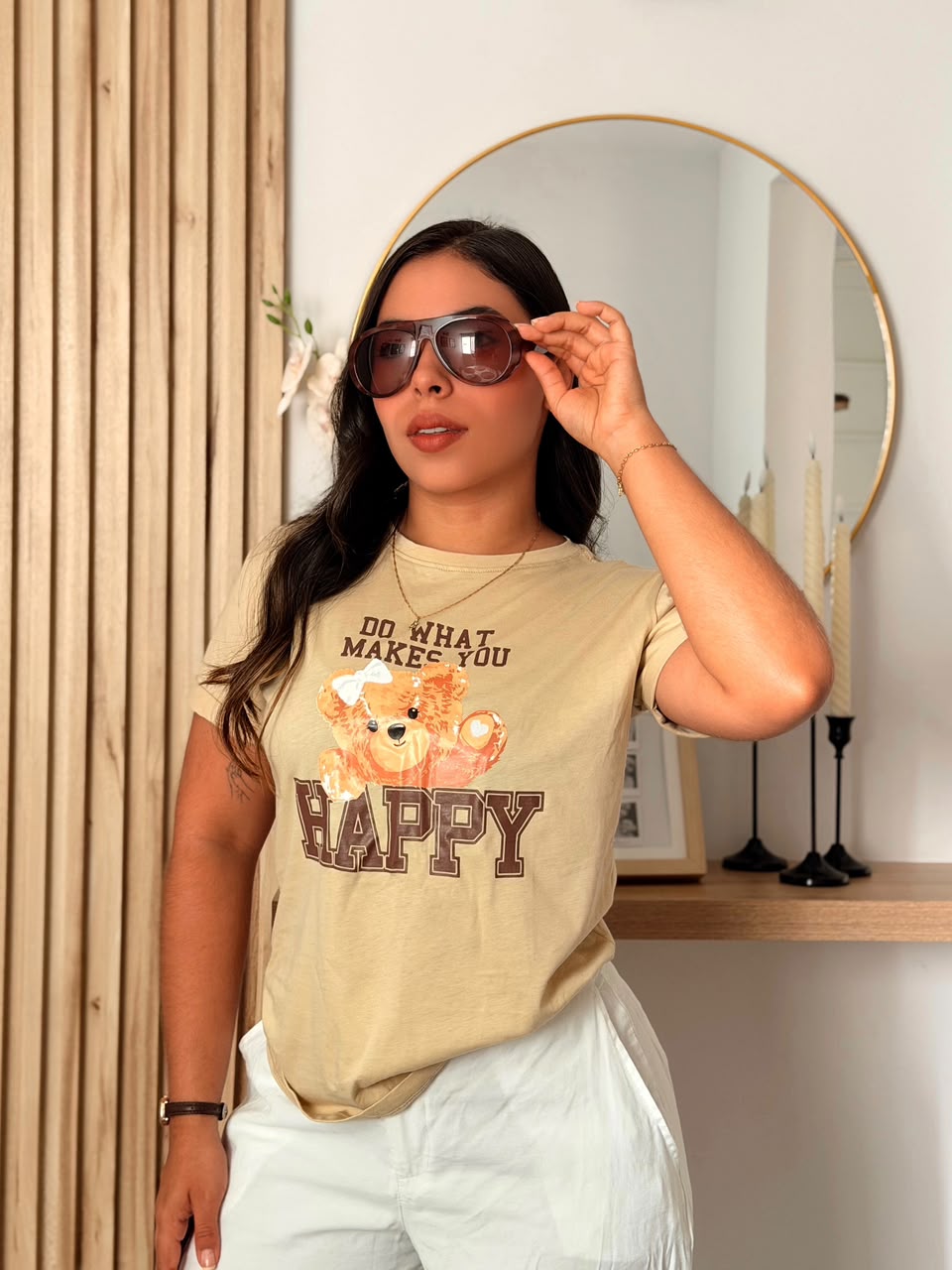 Camiseta regular fit - Haz Lo Que Te Hace Feliz