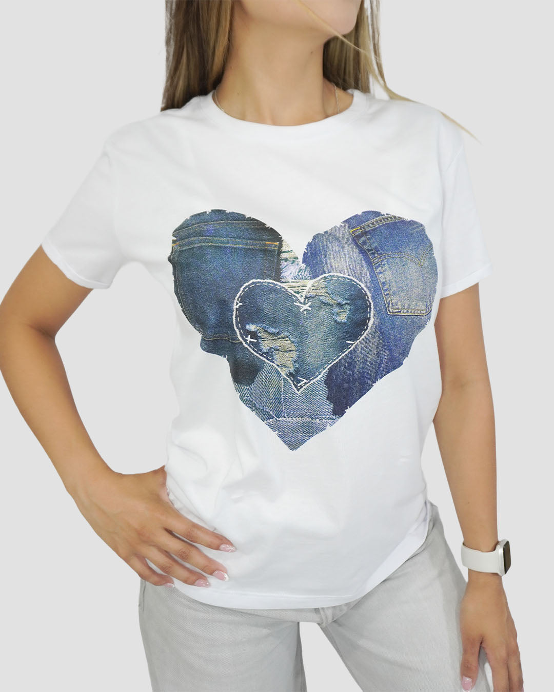Camiseta RegularFit Denim Heart