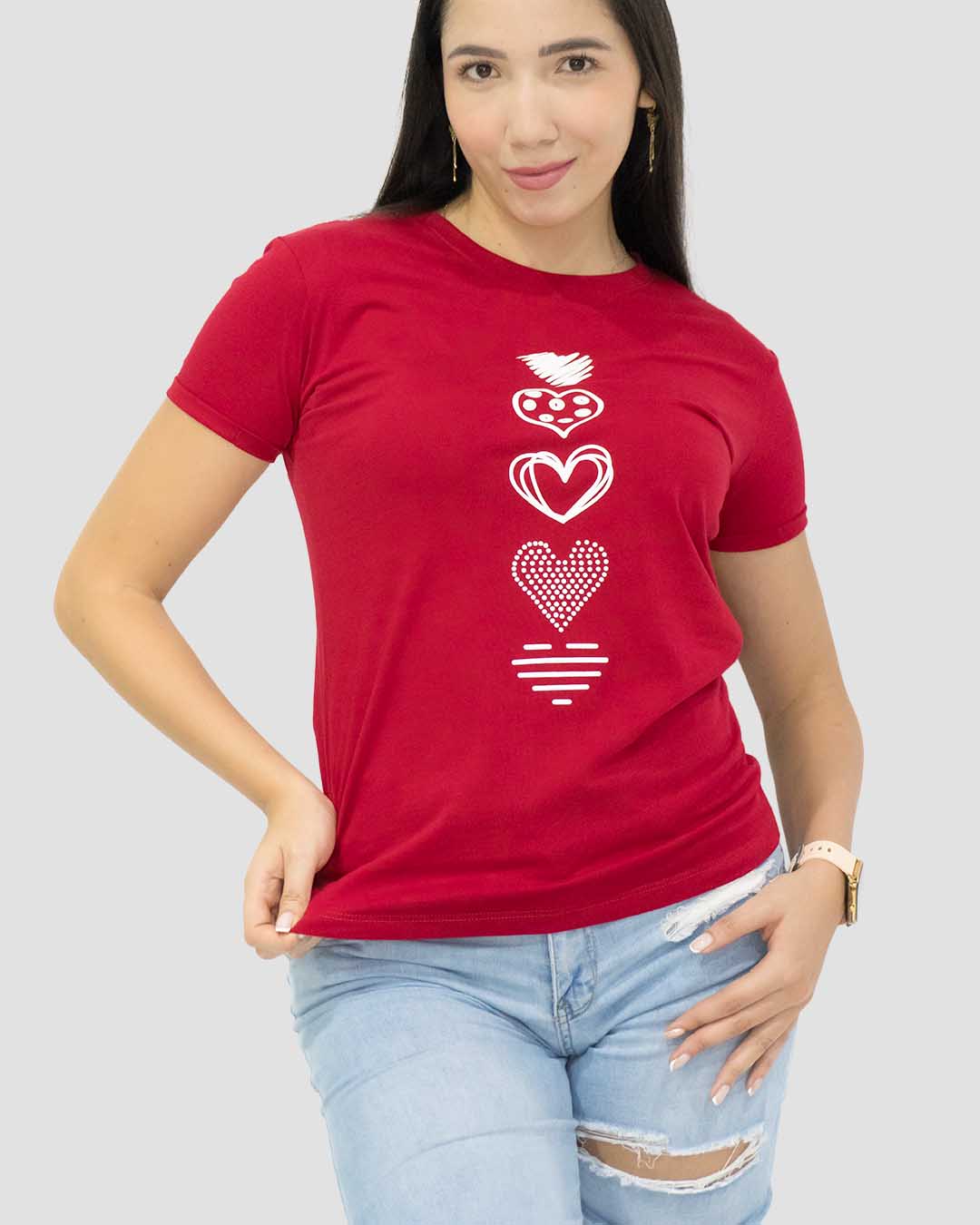 Camiseta RegularFit Corazones y formas