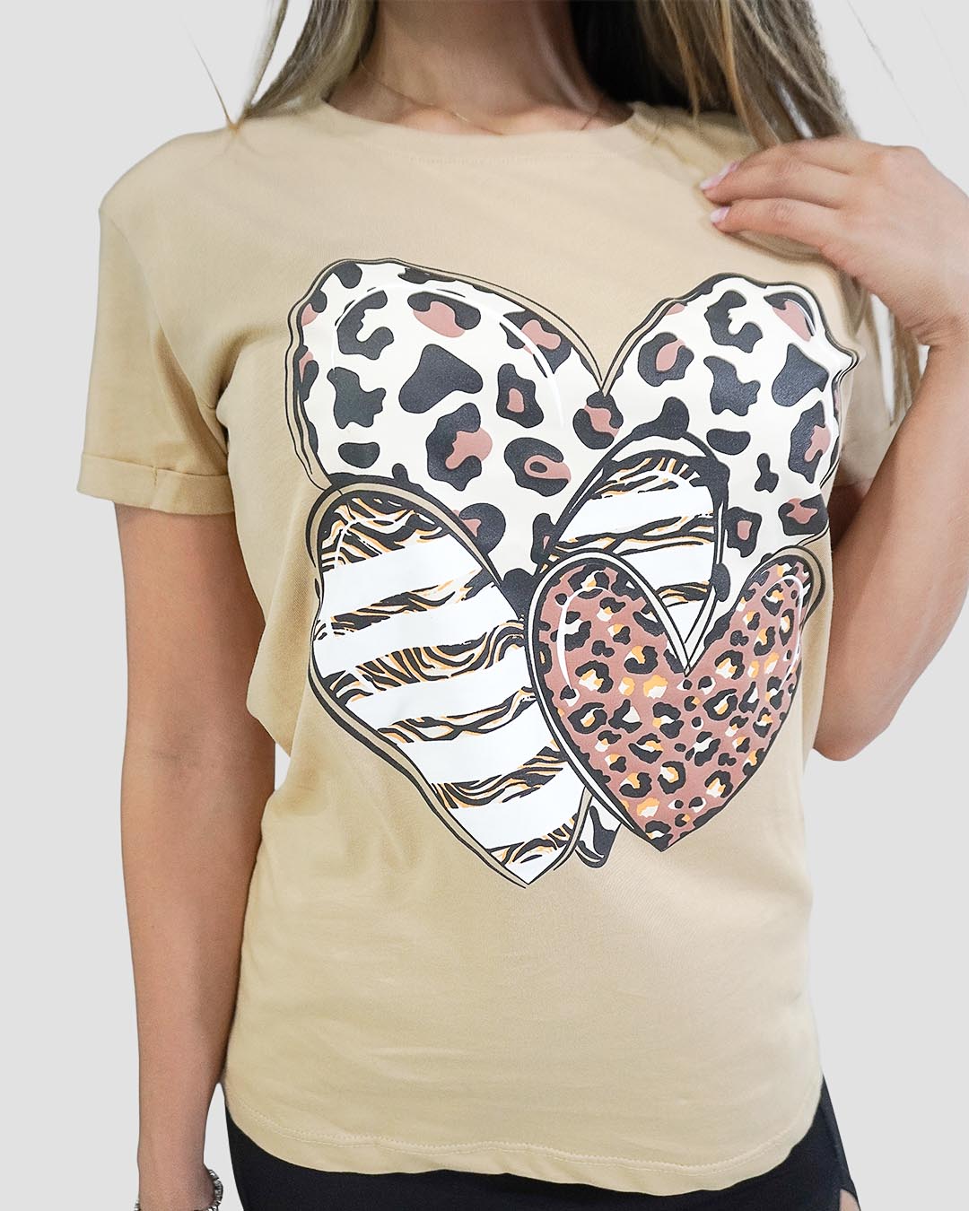 Camiseta RegularFit Corazones Print