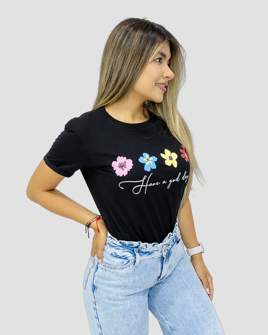 Camiseta RegularFit Flower - Mozzaar Camiseta RegularFit Flower