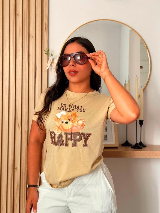 Camiseta regular fit - Haz Lo Que Te Hace Feliz