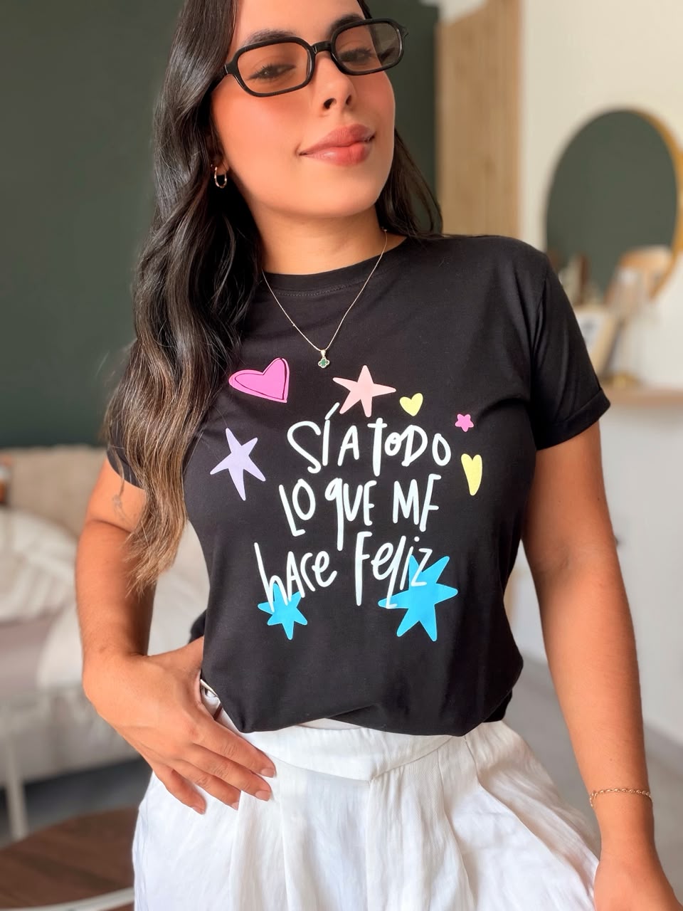 Camiseta regular fit - Sí a Todo lo que me Hace Feliz