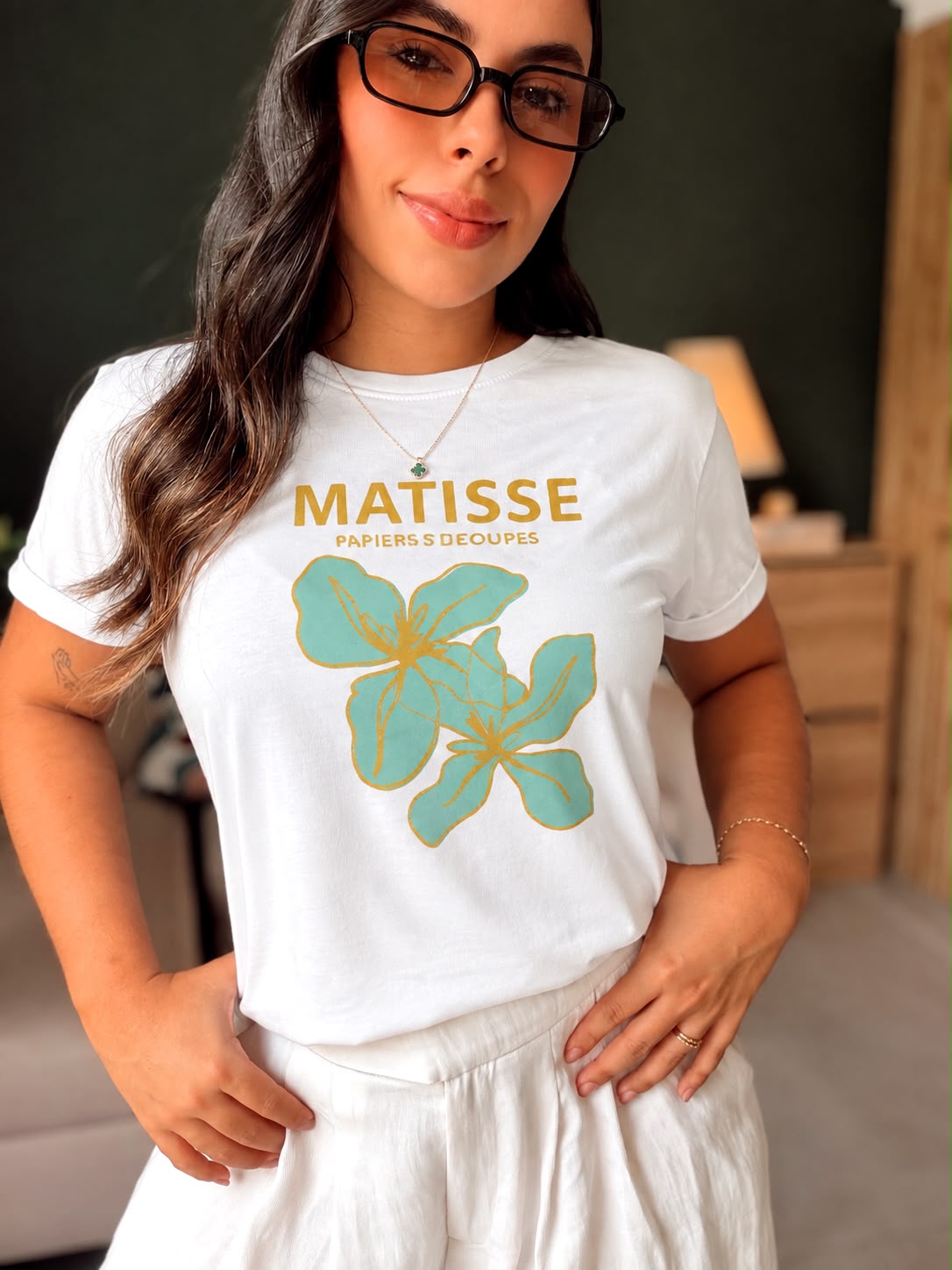 Camiseta regular fit - Matisse Flores