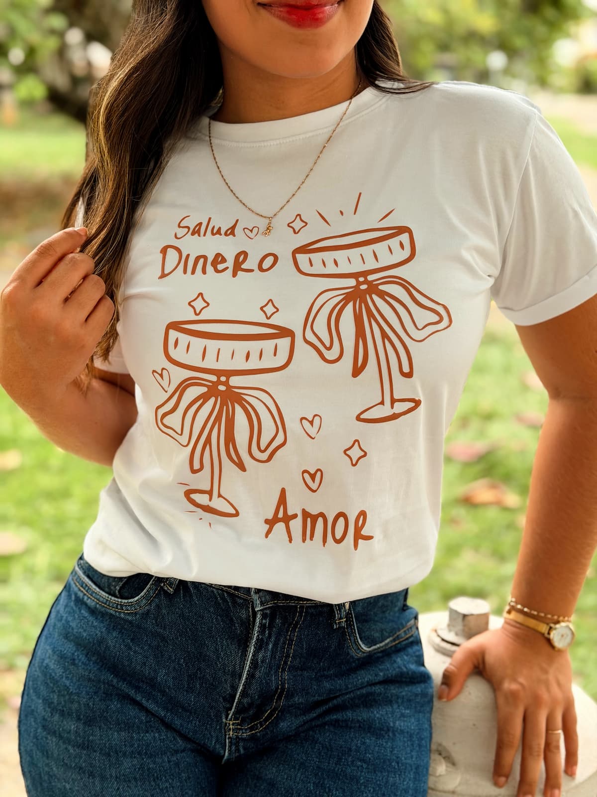 Camiseta Regular Fit - Salud, Dinero & Amor