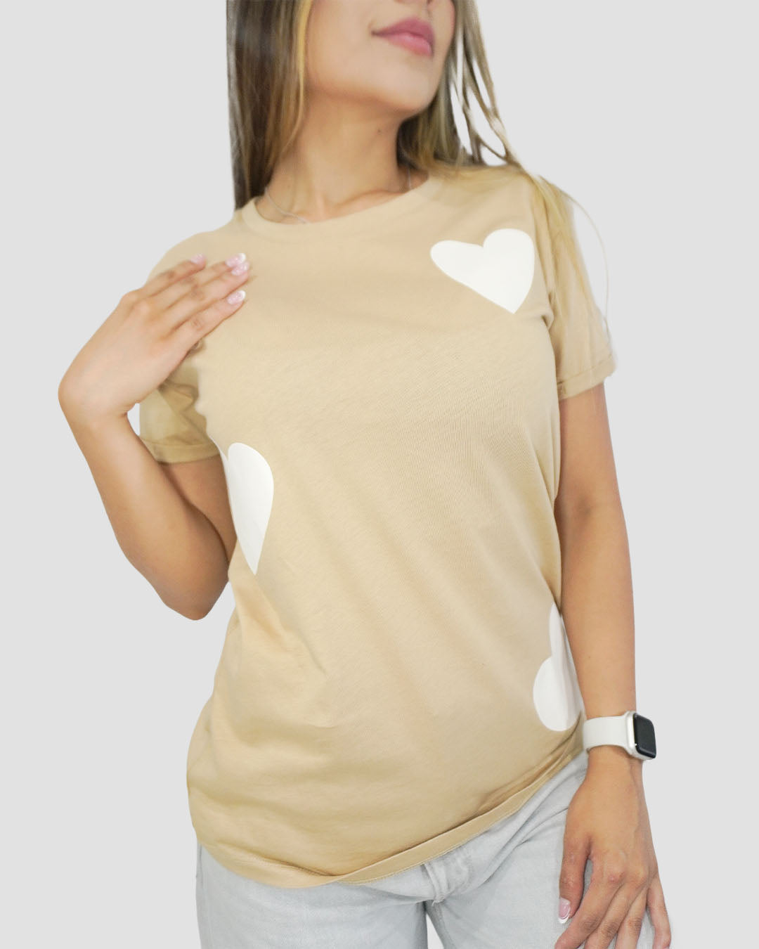 Camiseta Regularfit  Corazones Minimal