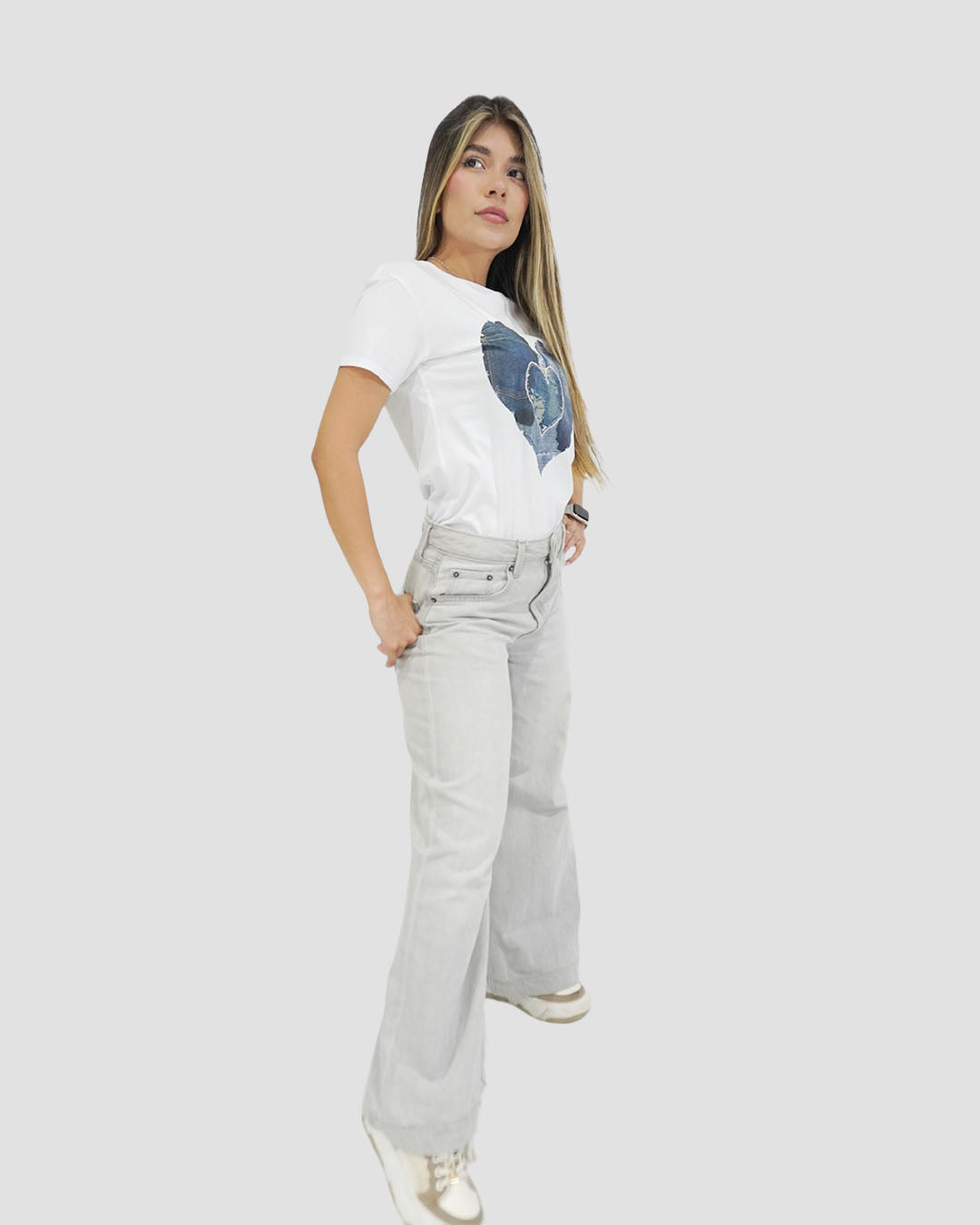 Camiseta RegularFit Denim Heart