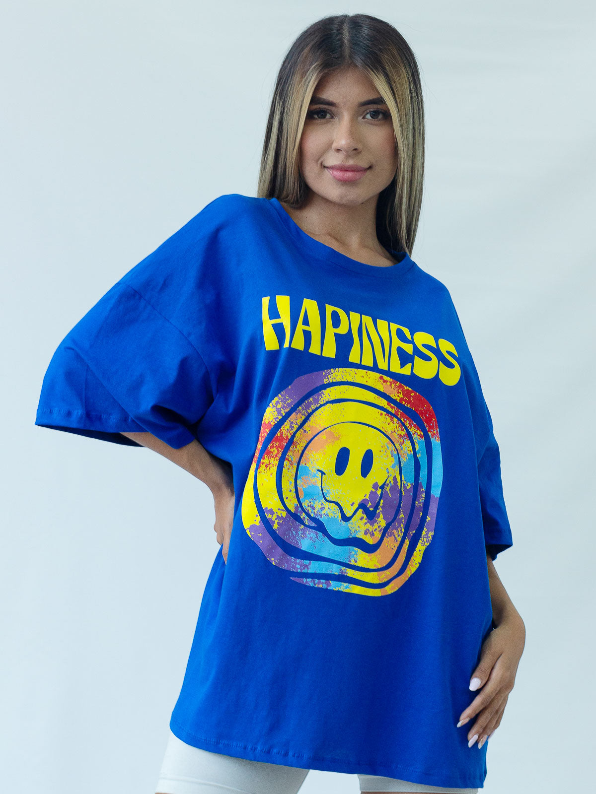 Camiseta Oversize Hapiness - Mozzaar Camiseta Oversize Hapiness