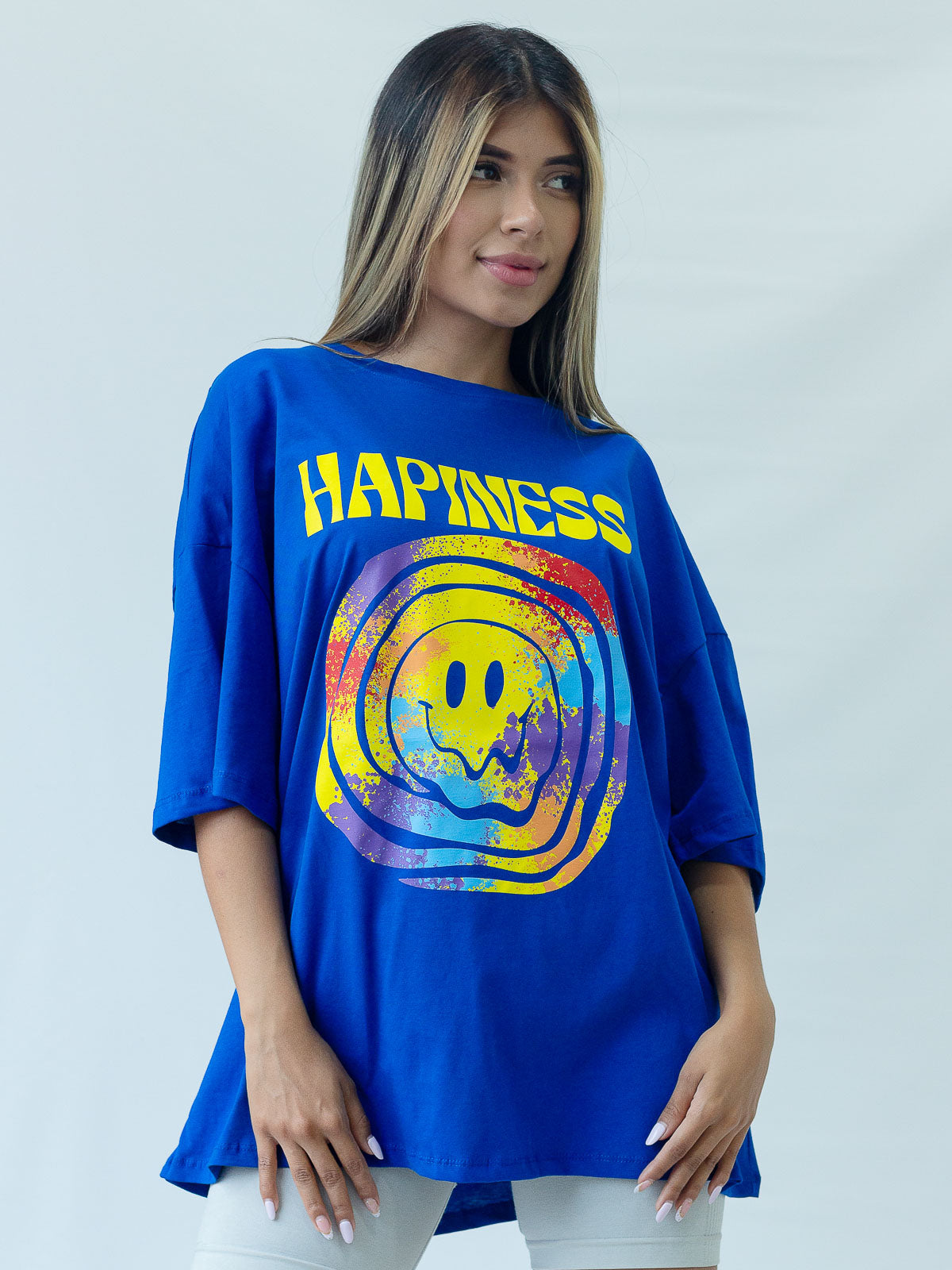 Camiseta Oversize Hapiness - Mozzaar Camiseta Oversize Hapiness