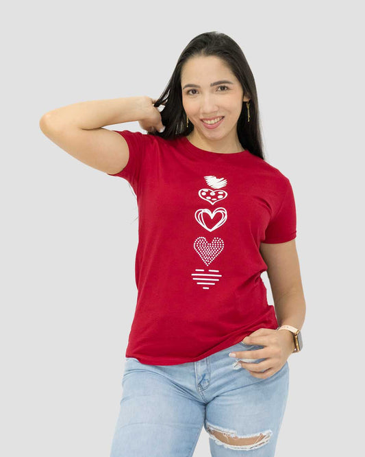 Camiseta RegularFit Corazones y formas